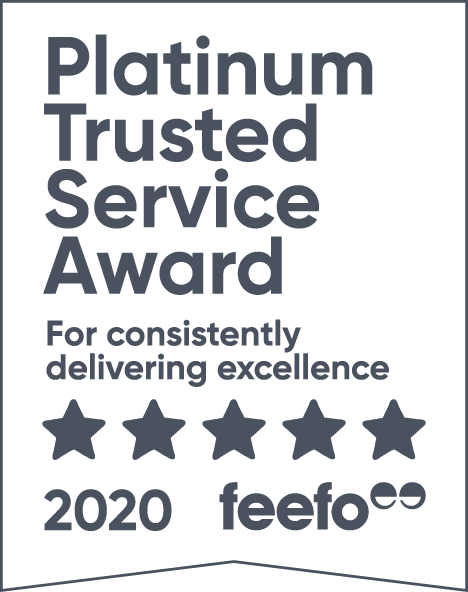 feefo Platinum Trusted Service 5 Star