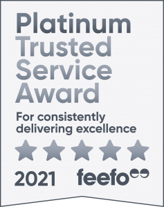 feefo Platinum Service Award 2021